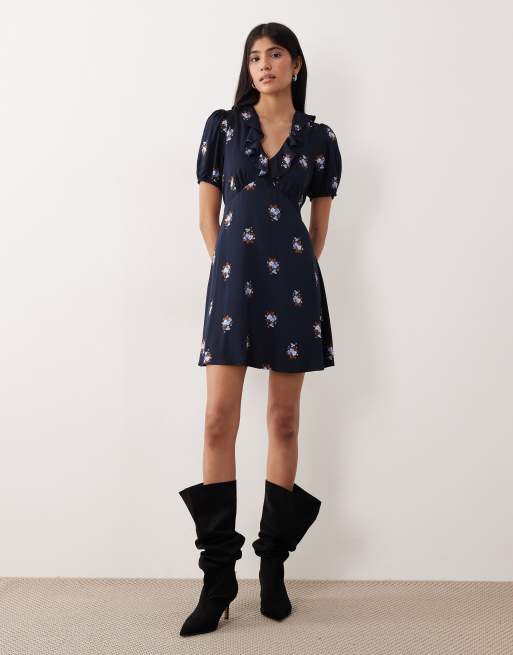 fae mini dress V-Neck Puff Sleeve Fae Mini Dress
