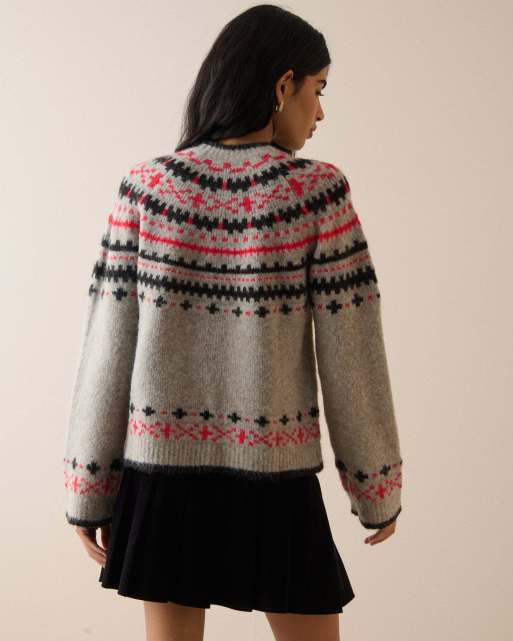 Nobody's Child Fair isle print knitted jumper in multi, 2 of 6