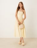 [Nobody's Child] Nobody's Child Felicity bandeau midi dress in lemon-Yellow 8 Lemon
