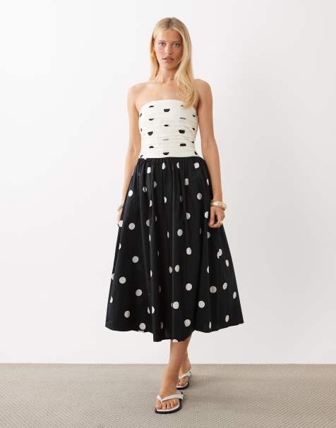 Bandeau Midi Dresses | Strapless Midi Dresses | ASOS