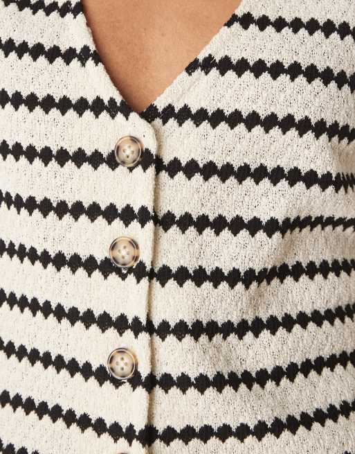 Nobody's Child - Gilet a righe testurizzate monocromatiche in coordinato, 3 di 4
