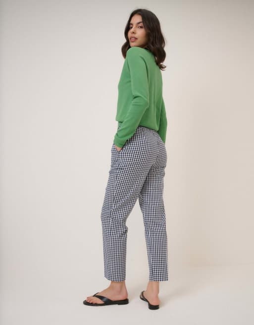 Nobody's Child Gingham cigarette trousers in blue, 5 of 6