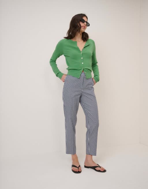 Nobody's Child Gingham cigarette trousers in blue, 6 of 6