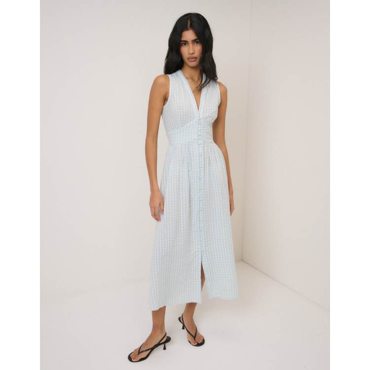 green gingham starlight midi dress Midi Dress // Au Paradis Seafoam Gingham