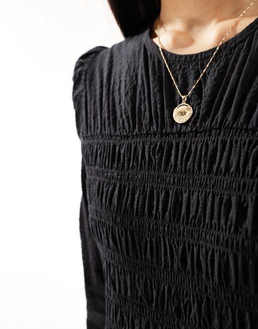 Nobody's Child Gracie long sleeve midi dress in black, 4 of 4