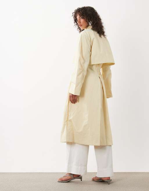 Nobody's Child - Gul longline-parka med ståkrave og løbesnor, 3 af 4