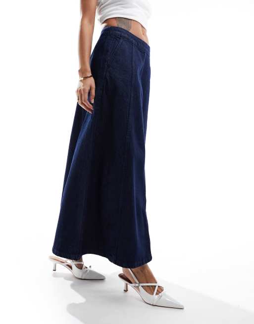 Nobody's Child Hampsted denim maxi skirt in blue