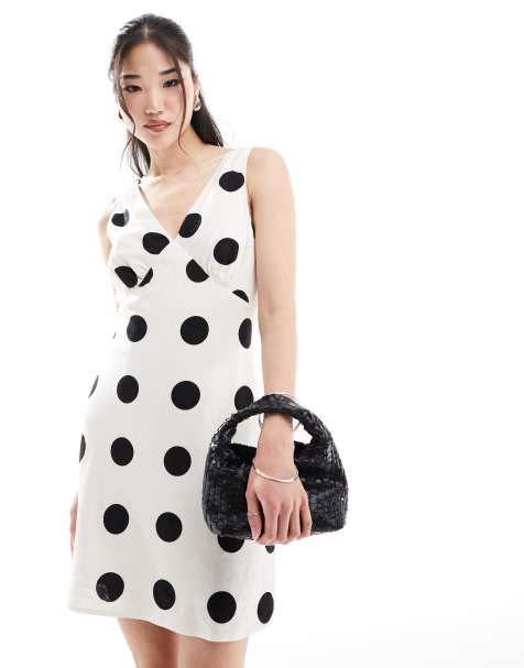 Nobody's Child Harriet mini dress in spot white - view 1
