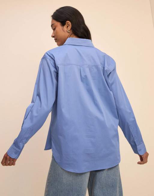 Nobody's Child Hestia relaxed shirt in blue, 2 of 5