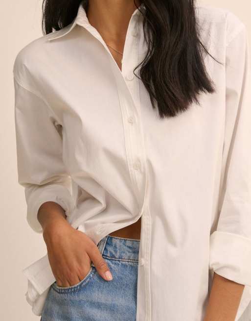 Nobody's Child Hestia relaxed shirt in white, 3 of 5