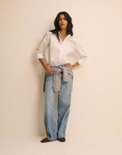 Nobody's Child Hestia relaxed shirt in white, 4 of 5