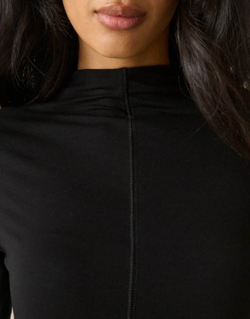 Nobody's Child High neck jersey top in black, 3 of 5