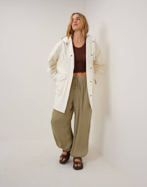 Nobody's Child Hooded parka jacket in cream - view 1