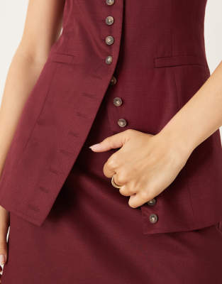 Nobody's Child Imogen Longline Vest In Brown