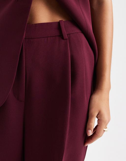 Nobody's Child – Jax – Elegante, weit geschnittene Hose in Burgunderrot, Kombiteil, 5 von 5
