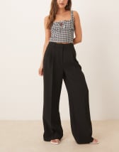 Weekday Hazel suit pants in gray melange | ASOS