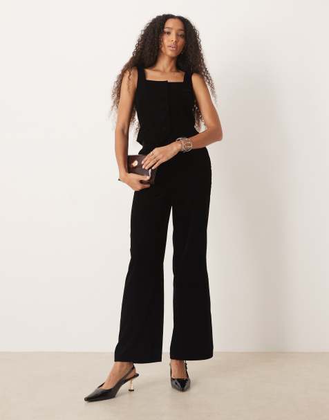 Nobody's Child Jax tailored wide leg trousers co-ord in burgundy - view 1