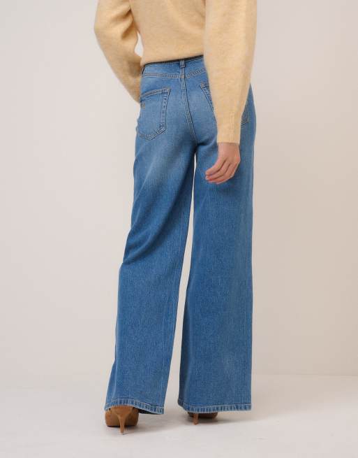 Nobody's Child - Jeans a fondo ampio elasticizzati blu, 3 di 4
