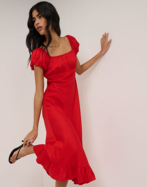 Nobody's Child Jemima midi dress in red - view 1