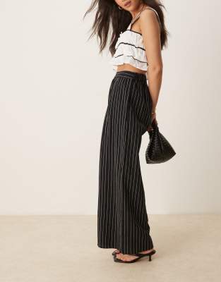 NOBODY'S CHILD JERROW WIDE LEG LINEN LOOK PANTS 