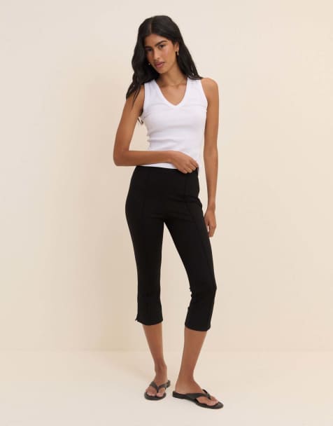 Nobody's Child Jersey ponte capris trousers in black - view 1