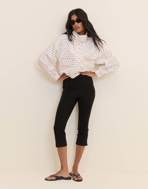 Nobody's Child Jersey ponte capris trousers in black, 7 of 7