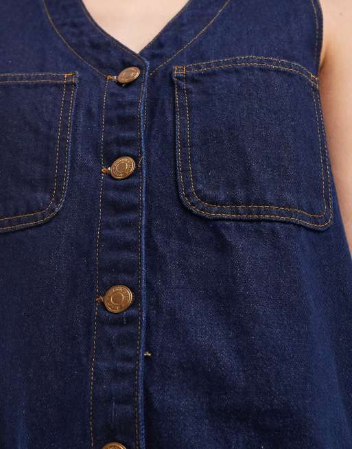 Nobody's Child Kacey pinny mini dress in blue, 2 of 4