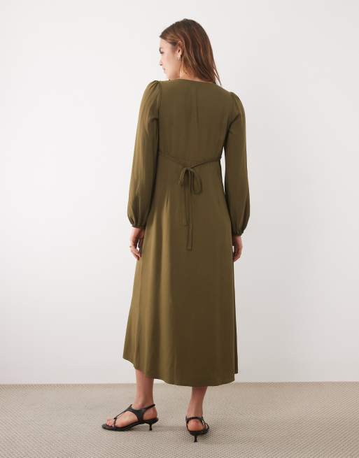 on cloud nine midi dress green On Cloud Nine Bubble Midi Dress – Dress 2 Impress NH main image 0