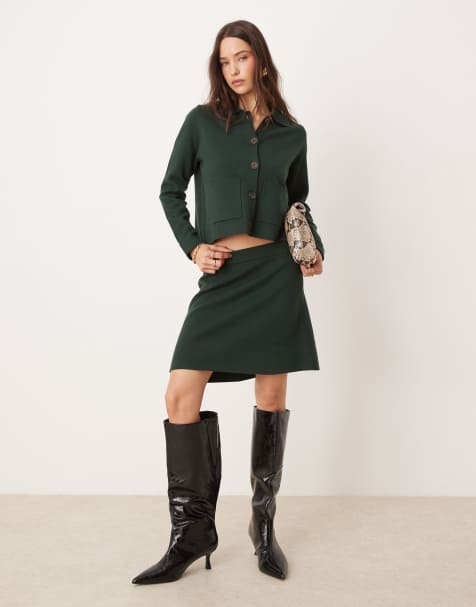 Nobody's child knitted co-ord in dark green - view 1