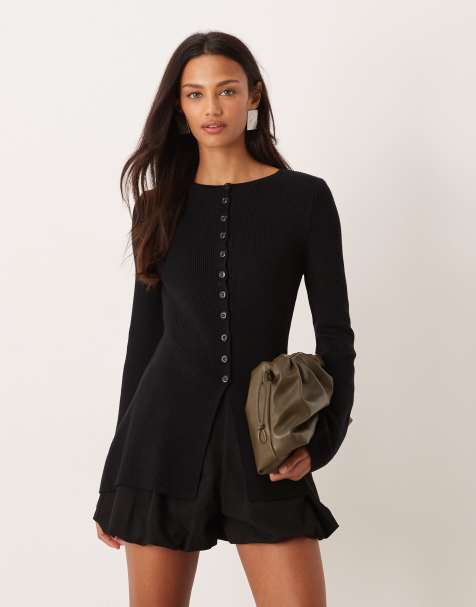 Nobody's Child knitted longline cardigan in black