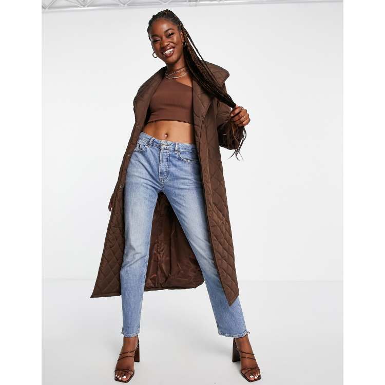 peco様　 専用です。 Nobody's Child – Kopertowy pikowany płaszcz oversize z paskiem | ASOS