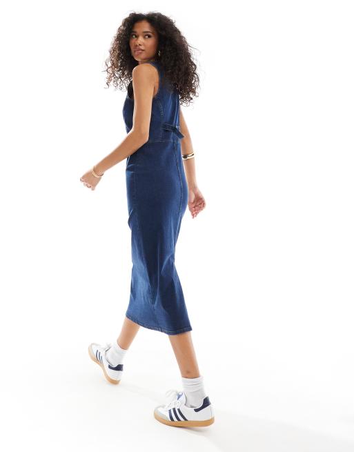 Nobody's Child - Lambeth - Vestito gilet in denim blu 2 in 1, 3 di 4