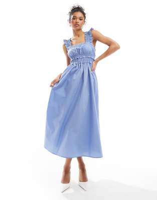 Nobody's Child Nobody's Child Lennie cotton cami smock dress in blue