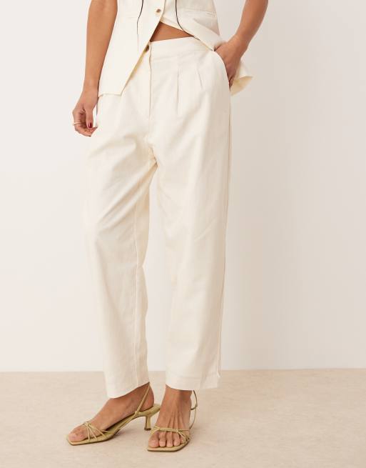 Nobody's Child - Liam - Pantalon d'ensemble large et ajusté - Crème, 3 de 5