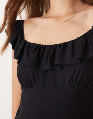 Nobody's Child Libby Frill Sleeve Mini Dress In Black