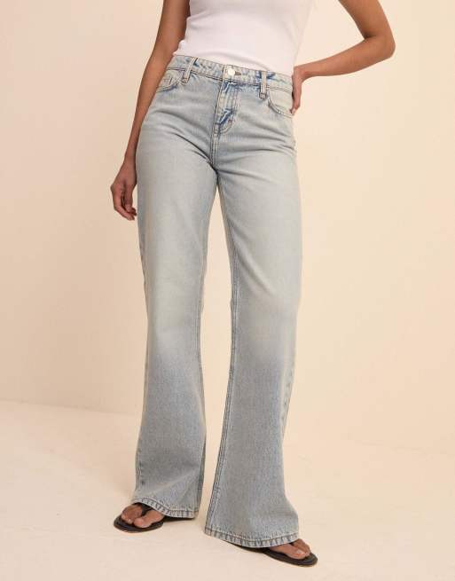 Nobody's Child Light low rise penny relaxed flare jeans in denim, 5 of 5