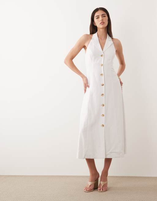 slim fit dress slacks Carefree Days Collar Halter Dress main image 1