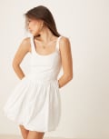 [Nobody's Child] Nobody's Child Loie structured puffball mini dress in white 8 white