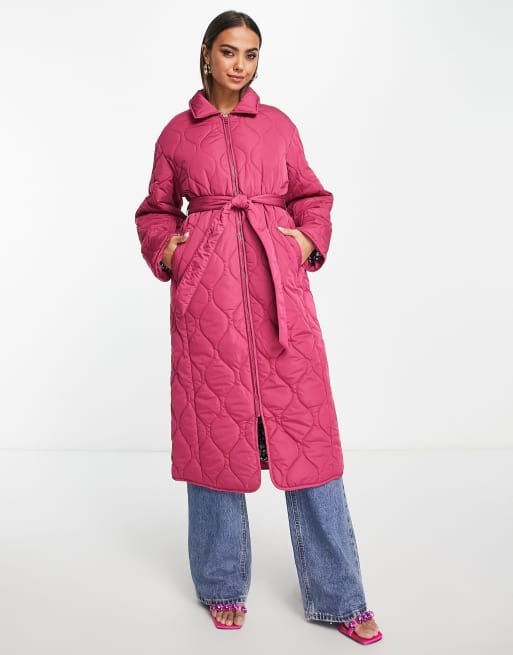 Full length hot sale quilted coat