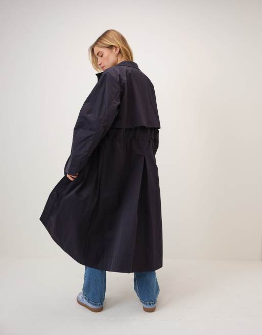 Nobody's Child Longline funnel neck parka jacket in blue, 2 of 4