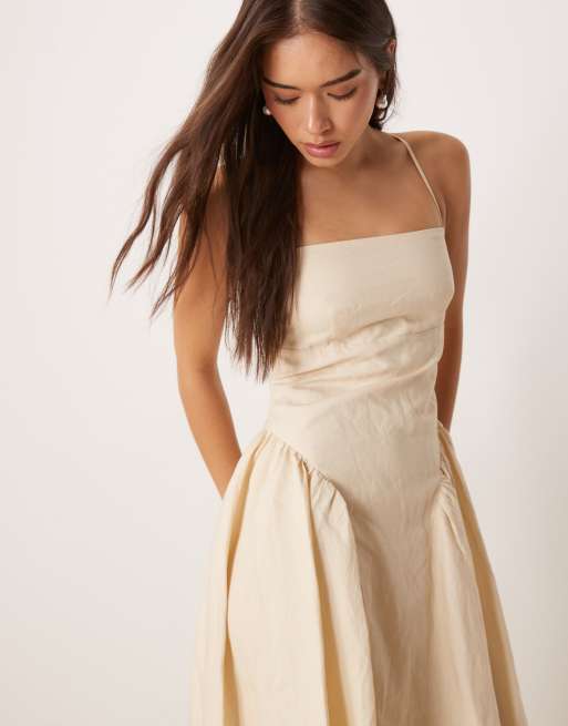 Nobody's Child Lupin structured midi dress in stone, 2 of 4