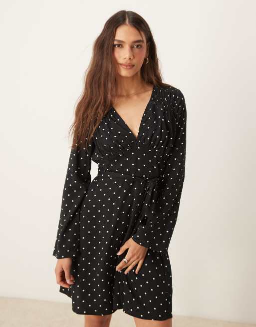 Nobody's Child - Lydia - Mini jurk in zwart met witte stippen , 4 van 4