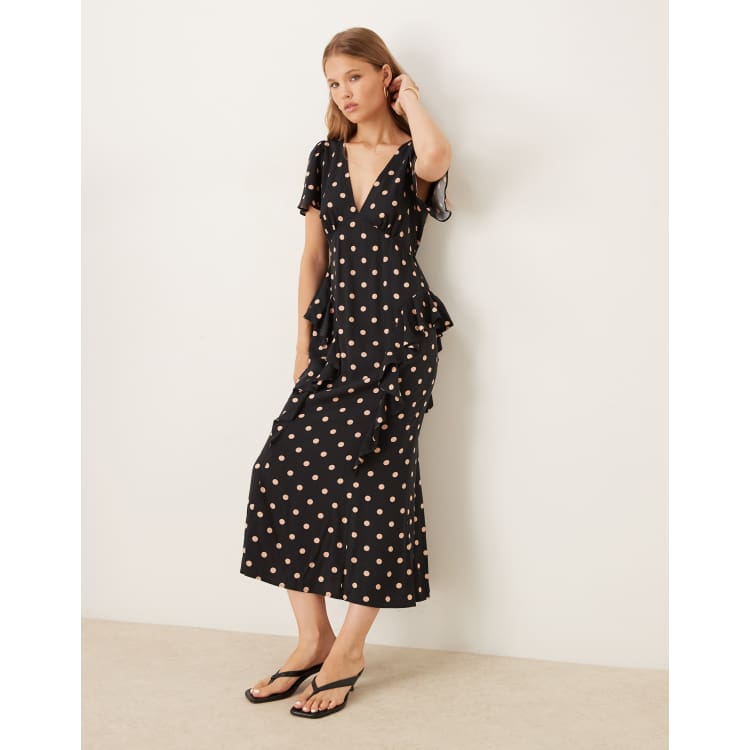 【ANDRESD】flocky dot dress ANDRESD flocky dot dress パーティードレス オケージョン