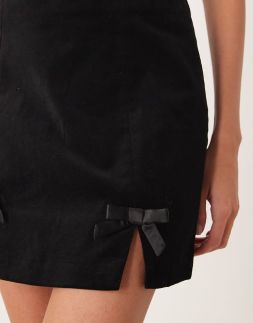 Nobody's Child - Madison - Mini rok met strikjes in zwart, 3 van 5