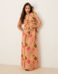 [Nobody's Child] Nobody's Child Marigold maxi skirt in tile print (Part of a set)-Multi 14 Pia Patchwork