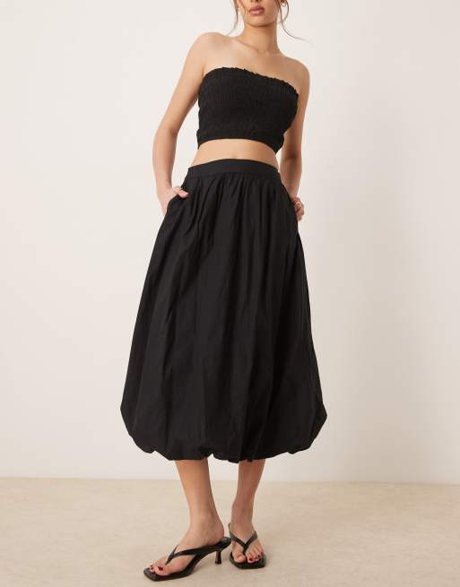 Nobody's Child – Marni – Wadenlanger Rock in Schwarz mit Ballonsaum, 5 von 5