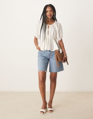 NOBODY'S CHILD MARTHA BOHO TIE DETAIL TOP 
