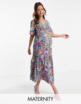Nobody’s Child Maternity Nobody's Child Maternity Clementine dress in green