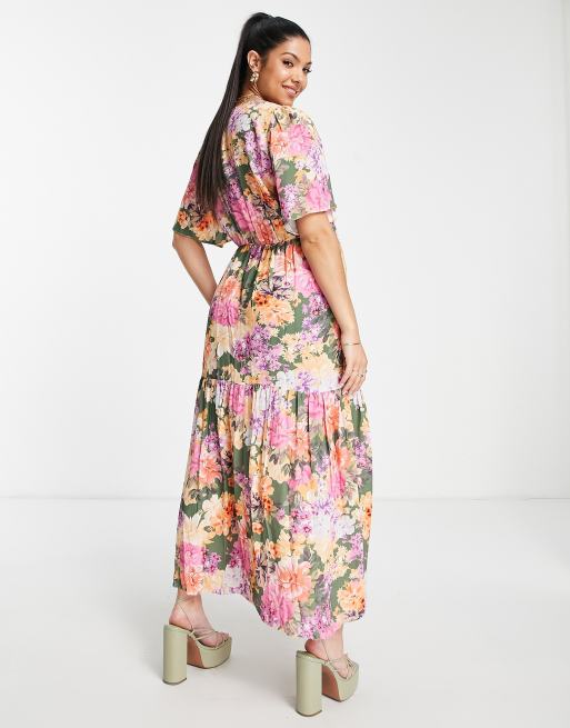 Nobody's Child Maternity – Clementine – Mehrfarbiges Kleid mit großem Blumenmuster, 2 von 4