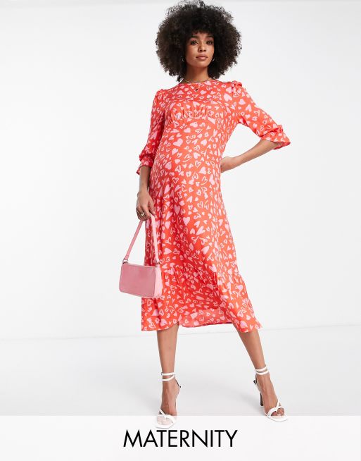 Asos red best sale maternity dress